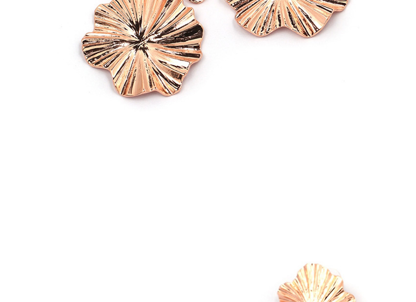 Fashion Rose Gold Alloy Flower Irregular Earrings,Drop Earrings