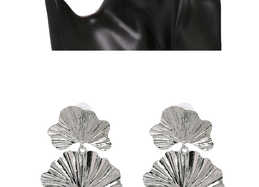 Fashion Silver Alloy Flower Irregular Earrings,Drop Earrings