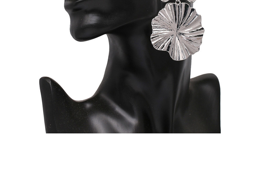 Fashion Silver Alloy Flower Irregular Earrings,Drop Earrings