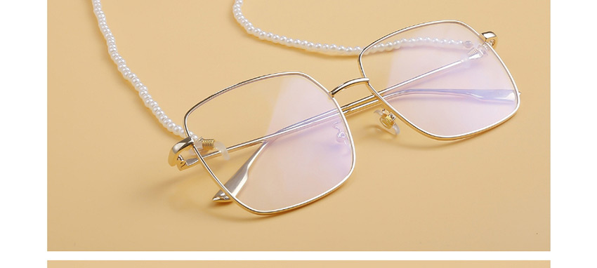 Fashion Golden Handmade Beaded Geometric Pearl Necklace Glasses Chain,Sunglasses Chain