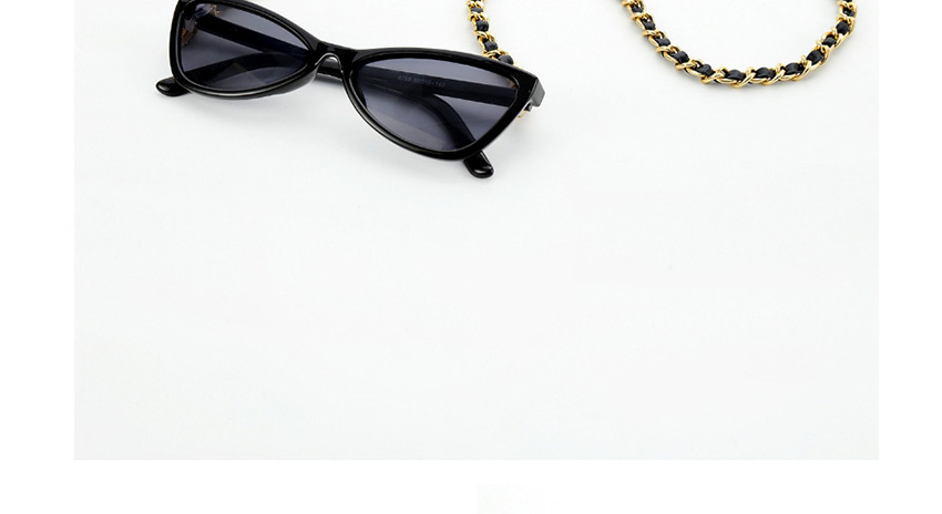 Fashion White K Geometric Single-layer Chain Handmade Flannel Winding Glasses Chain,Sunglasses Chain