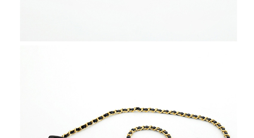 Fashion Golden Geometric Single-layer Chain Handmade Flannel Winding Glasses Chain,Sunglasses Chain