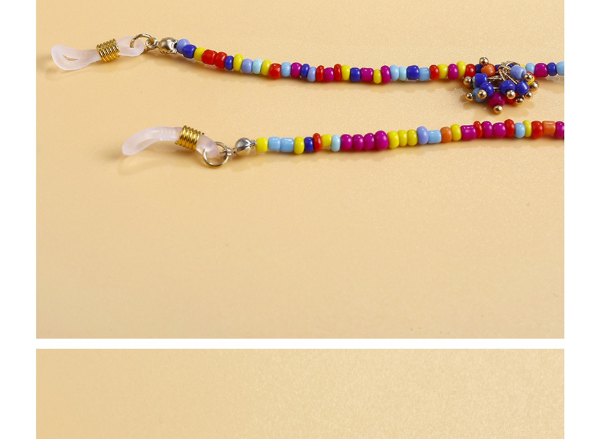 Fashion Color Round Bead Tassel Geometric Rice Beads Handmade Glasses Chain,Sunglasses Chain