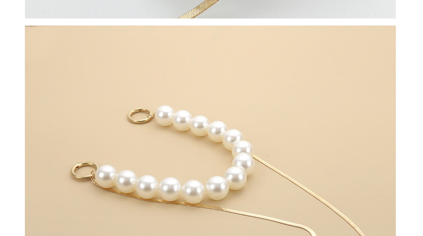 Fashion White K Pearl-like U-shaped Tassel Multi-layer Necklace,Jewelry Findings & Components