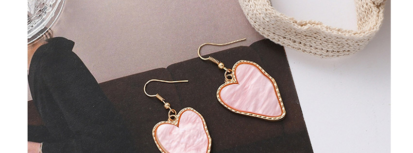 Fashion Pink Acrylic Love Alloy Earrings,Drop Earrings