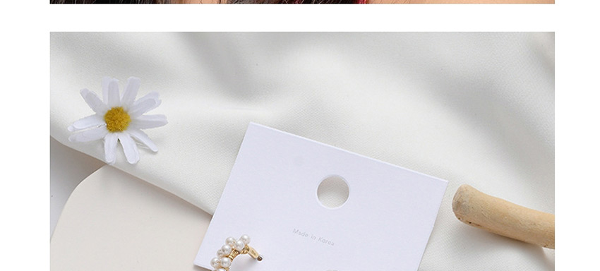 Fashion Pearl Hand-woven Crystal Pearl Alloy Earrings,Hoop Earrings
