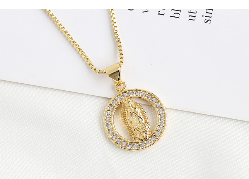 Fashion Golden Our Lady Of Zircon Necklace,Necklaces