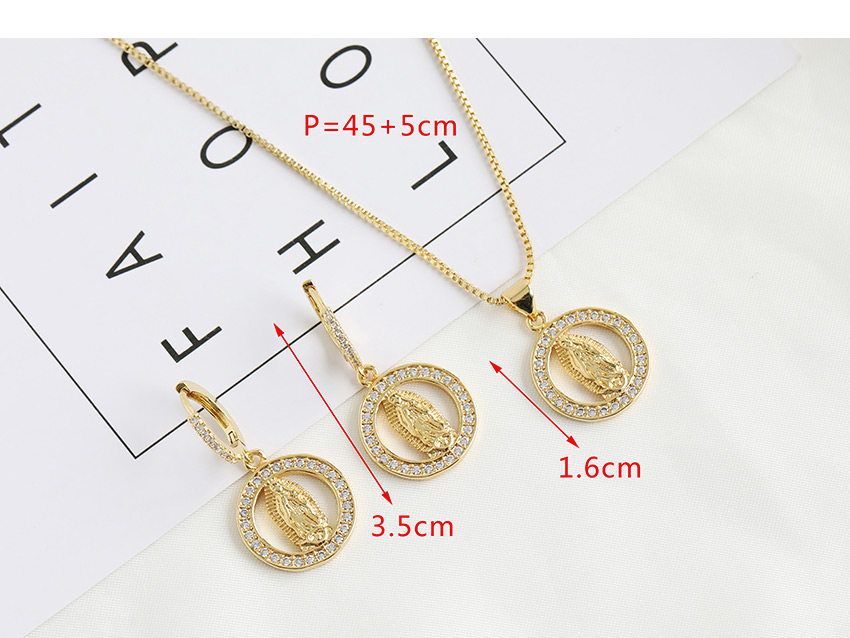 Fashion Golden Our Lady Of Zircon Necklace,Necklaces