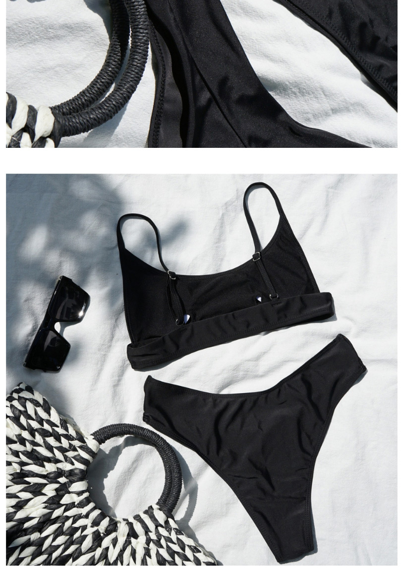 Fashion Black Printed Vest Split Swimsuit,Bikini Sets