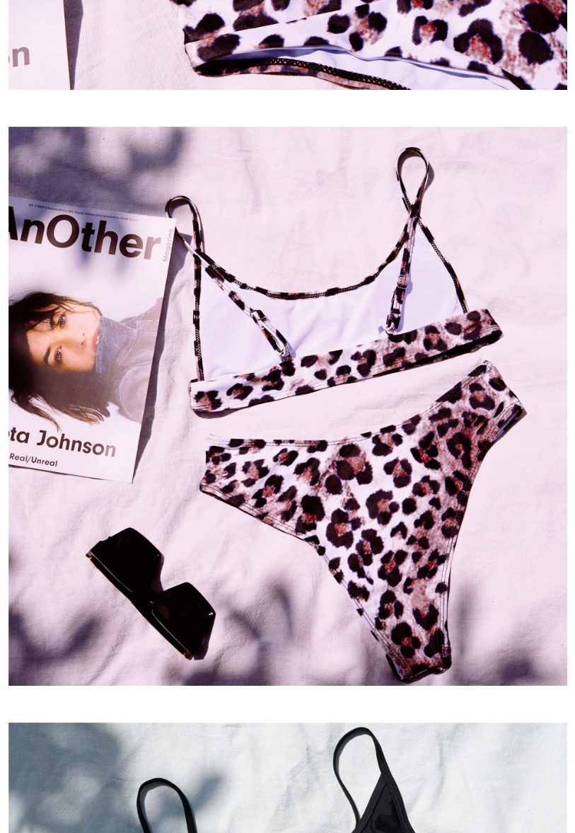 Fashion Leopard Print Printed Vest Split Swimsuit,Bikini Sets