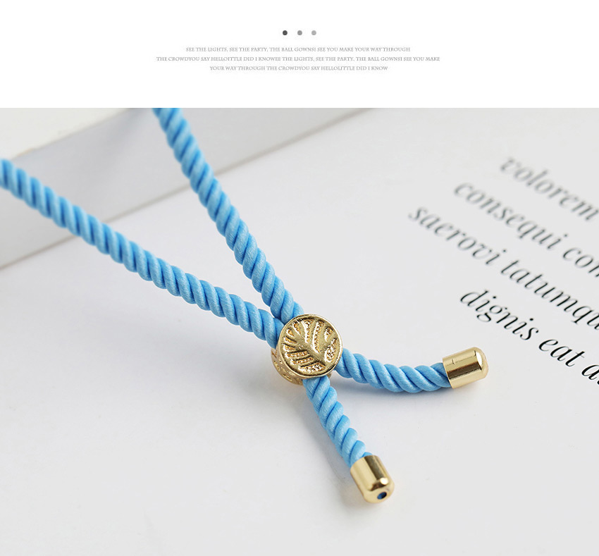 Fashion Blue Copper Inlaid Zircon Braided Wire Palm Bracelet,Fashion Bracelets