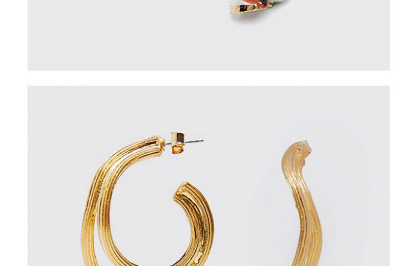 Fashion Golden Metal Shell Geometric Hollow Earrings,Drop Earrings