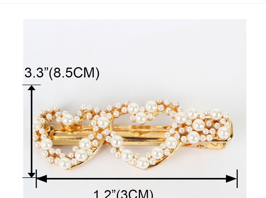 Fashion Solid Drop Of Water Diamond-shaped Pearl-shaped Geometric Hollow Hairpin,Hairpins