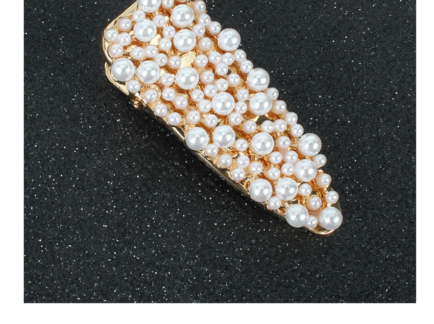 Fashion Love Diamond-shaped Pearl-shaped Geometric Hollow Hairpin,Hairpins
