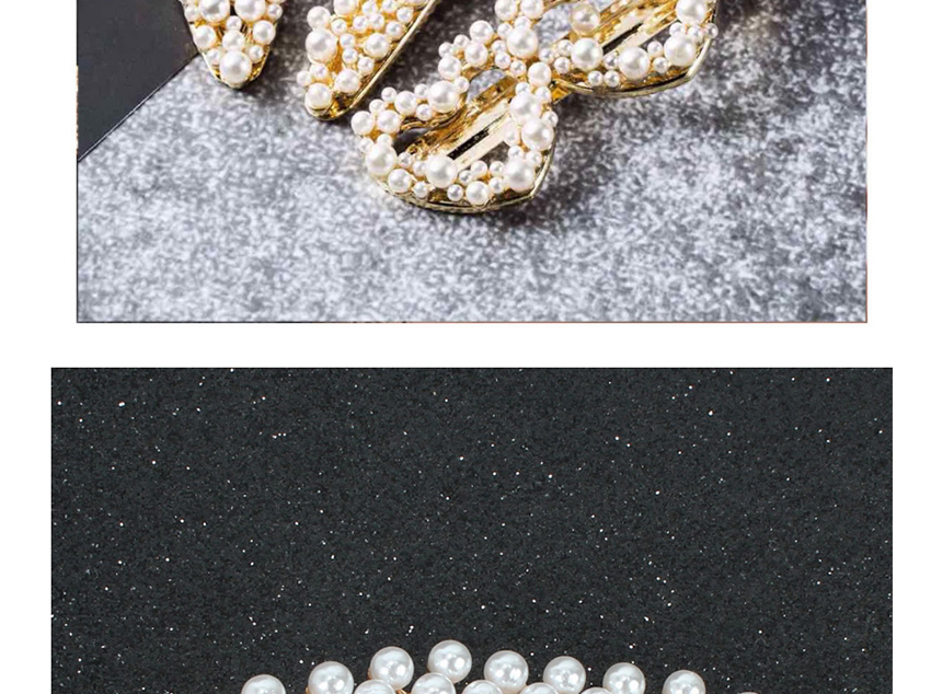 Fashion Waterdrop Hollow Diamond-shaped Pearl-shaped Geometric Hollow Hairpin,Hairpins
