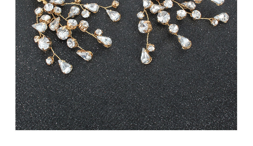 Fashion Golden Crystal Branches Diamond Earrings,Drop Earrings
