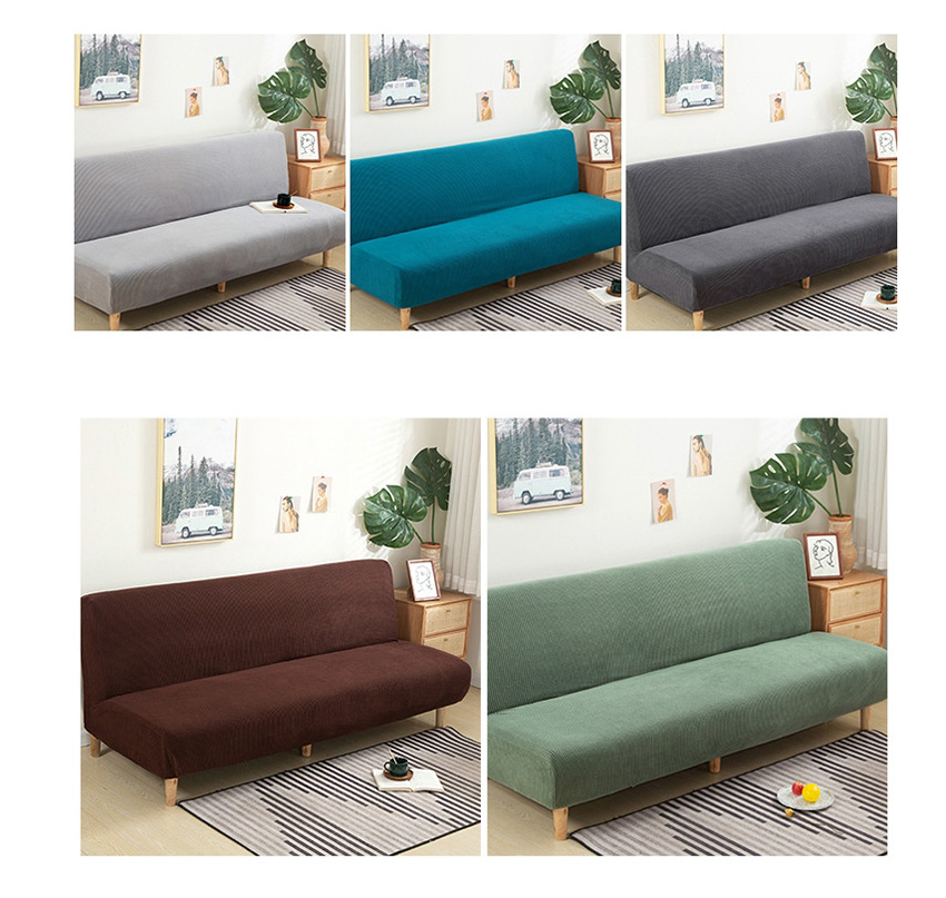 Fashion Deep Coffee Solid Color Corn Wool All-inclusive Dustproof Stretch Sofa Cover,Home Textiles