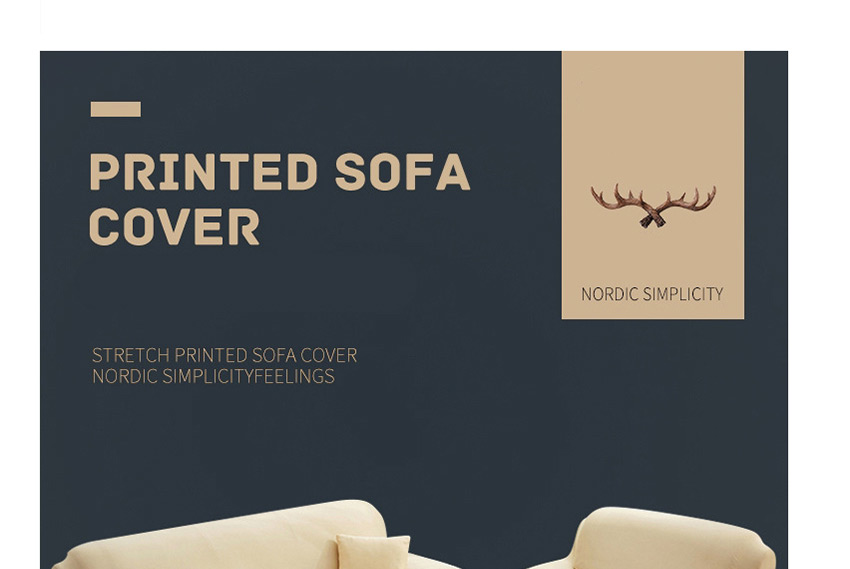 Fashion Dark Grey Solid Color Stretch All-inclusive Fabric Slip Resistant Sofa Cover,Home Textiles