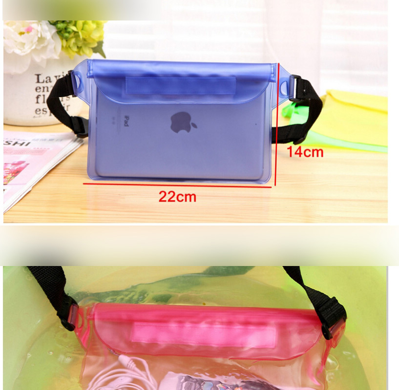 Fashion Pink Storage Bag Pvc Swimming Cell Phone Waterproof Waist Bag,Household goods