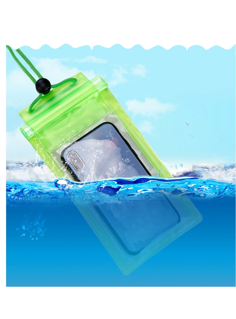 Fashion Yellow Pvc Transparent Three Drifting Swimming Hot Spring Mobile Phone Waterproof Bag,Household goods