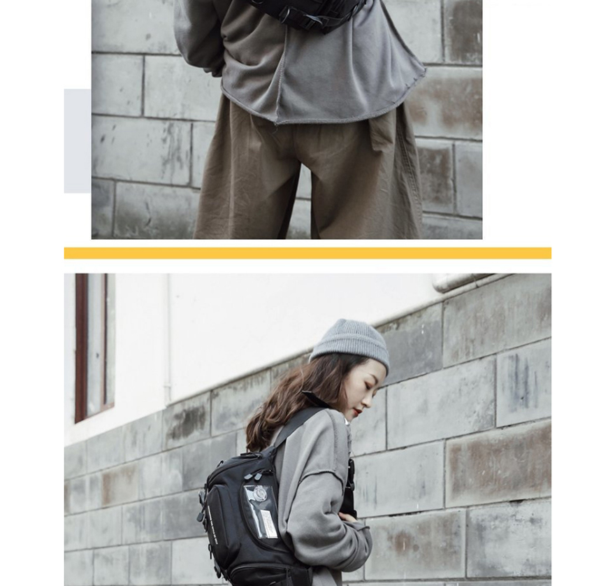 Fashion Black Oxford Shoulder Bag With Wide Shoulder Strap,Messenger bags