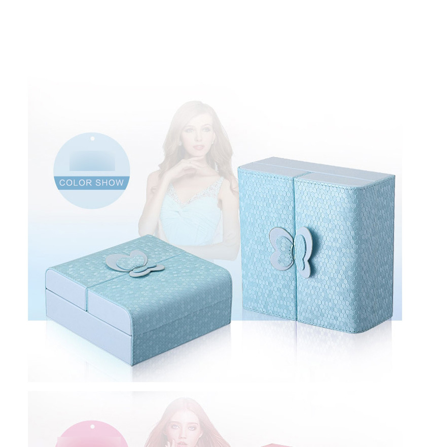 Fashion Pink Bowknot Leather Jewelry Box,Jewelry Packaging & Displays