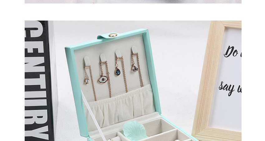 Fashion White Single Layer Pu Portable Jewelry Earring Ring Jewelry Box,Jewelry Packaging & Displays