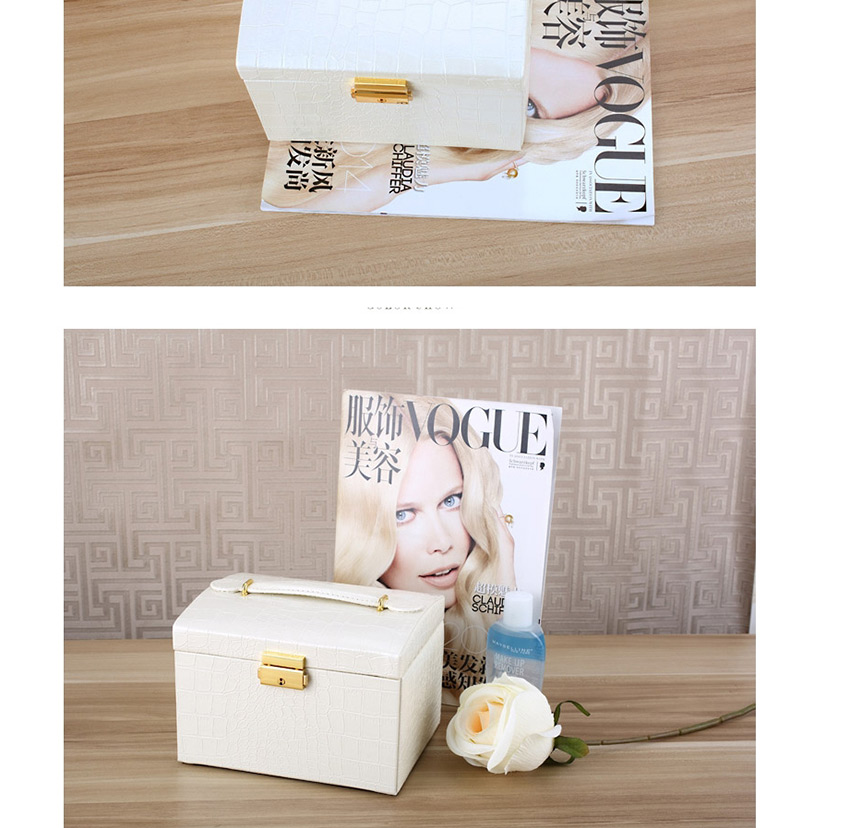 Fashion Rain Silk Black Pu Leather Drawer Jewelry Box,Jewelry Packaging & Displays