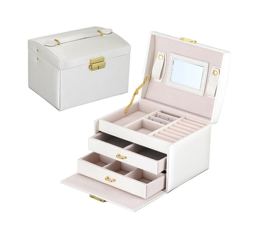 Fashion Rain Silk Purple Pu Leather Drawer Jewelry Box,Jewelry Packaging & Displays