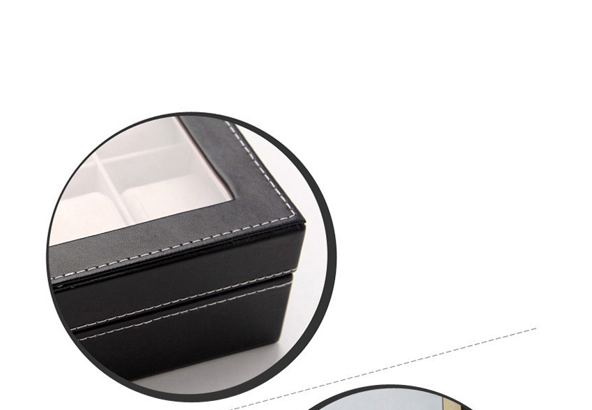 Fashion Black Ten-seat Pu Velvet Watch Storage Box,Jewelry Findings & Components
