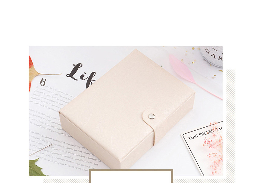 Fashion Elegant Black Pu Leather Magnetic Buckle Single-layer Jewelry Storage Box,Jewelry Findings & Components