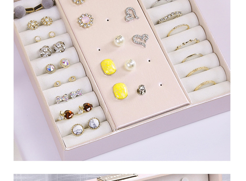 Fashion White Separate Multifunctional Pu Leather Jewelry Box,Jewelry Findings & Components