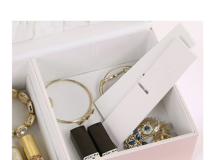 Fashion White Separate Multifunctional Pu Leather Jewelry Box,Jewelry Findings & Components