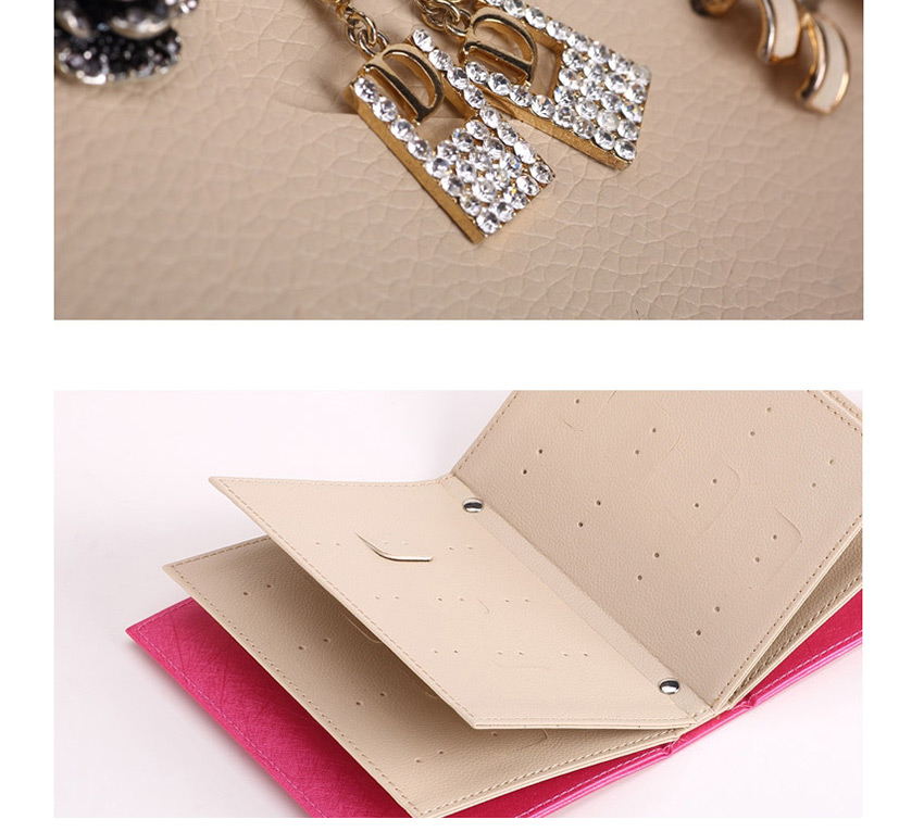 Fashion White Full Leather Earrings Storage Book,Jewelry Findings & Components