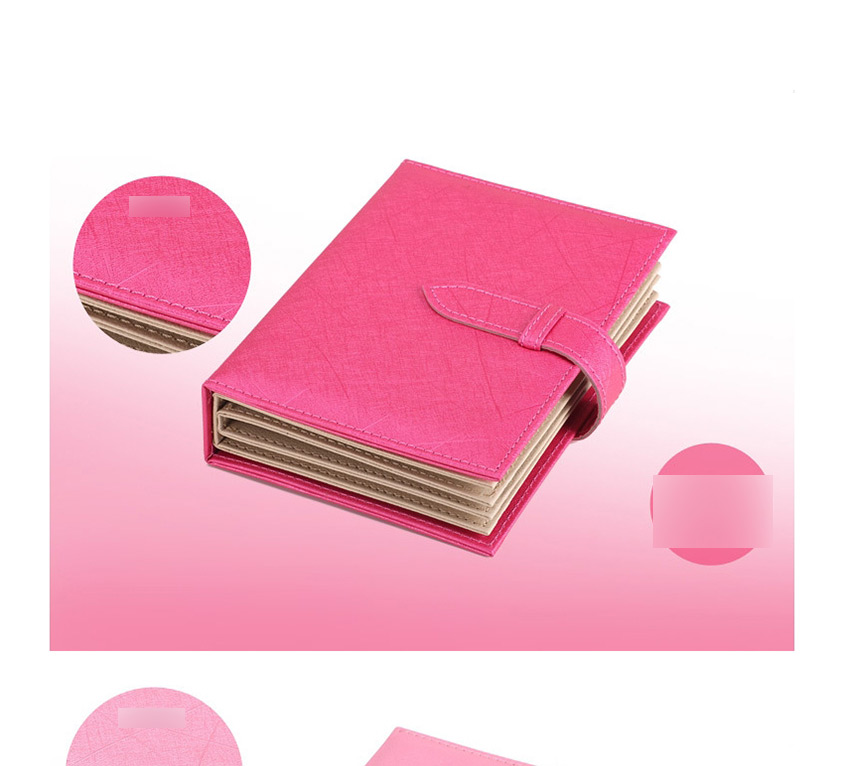 Fashion Pink Full Leather Earrings Storage Book,Jewelry Packaging & Displays