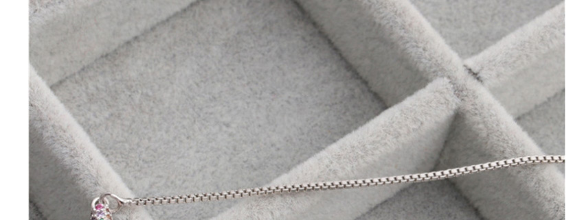 Fashion White Gold Micro-set Zircon Hanging Necklace,Pendants