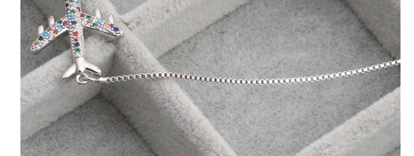 Fashion White Gold Micro-set Zircon Hanging Necklace,Pendants