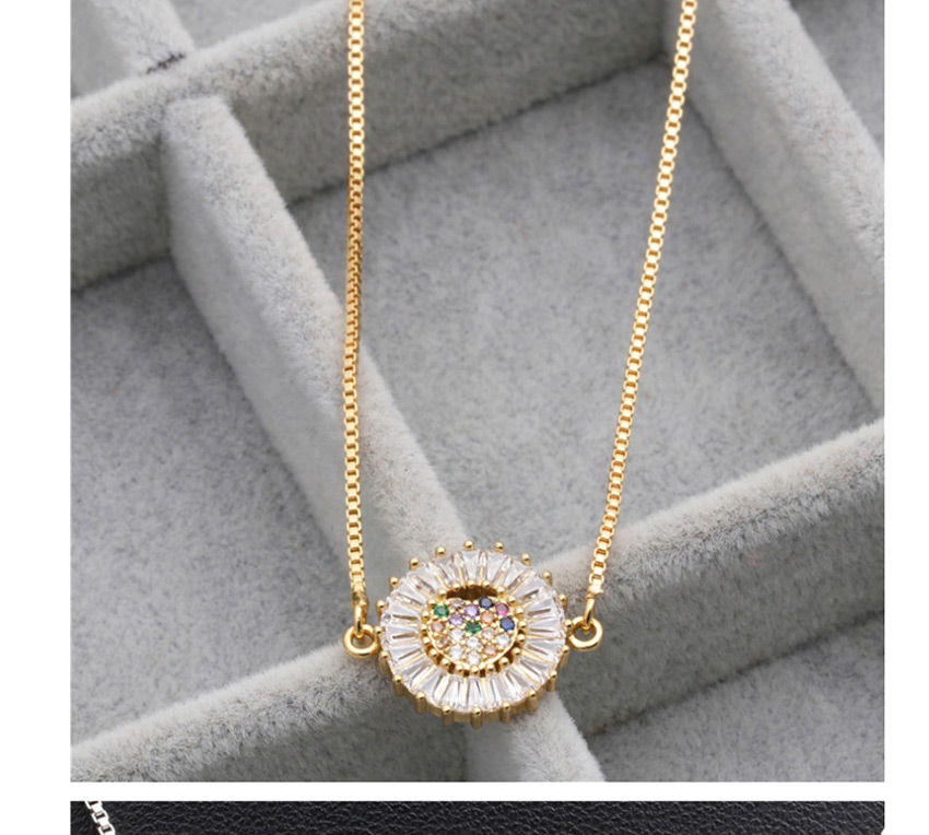 Fashion Ring Love White Gold Micro-set Zircon Love Geometric Necklace,Pendants