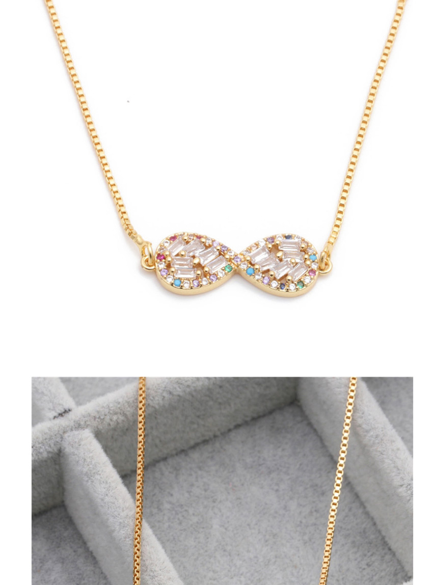 Fashion Golden Copper Micro-set Zircon Hollow Cross Necklace,Pendants