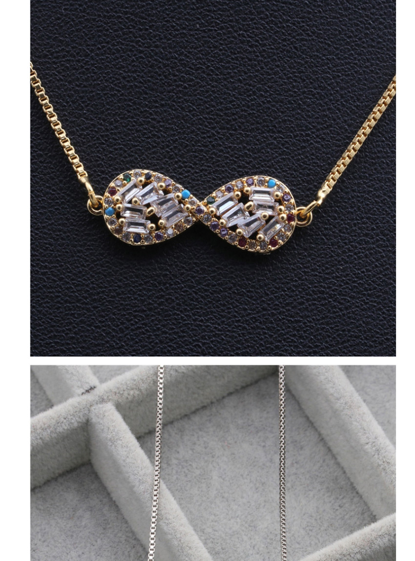 Fashion Silver Copper Micro-set Zircon Hollow Cross Necklace,Pendants