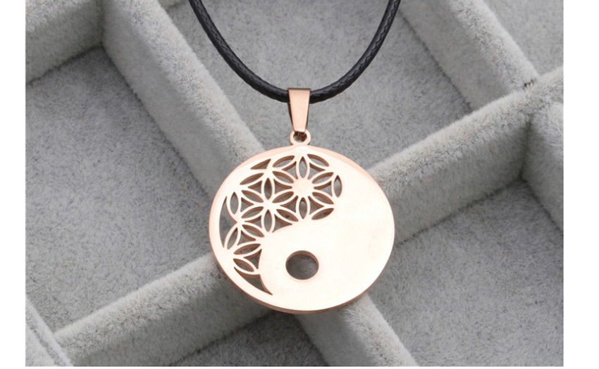 Fashion Grab The Black Stainless Steel Gossip Pendant Hollow Necklace,Pendants