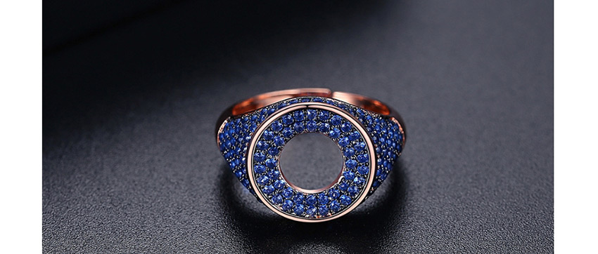 Fashion Green Diamond-cut Geometric Openwork Adjustable Open Ring,Fashion Rings