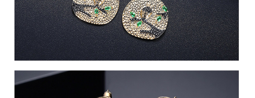 Fashion Golden Diamond Rounded Alloy Earrings,Drop Earrings