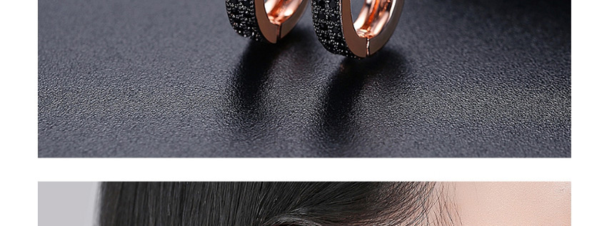 Fashion Yellow Zirconium Double Row Copper Inlaid Zircon Earrings,Clip & Cuff Earrings