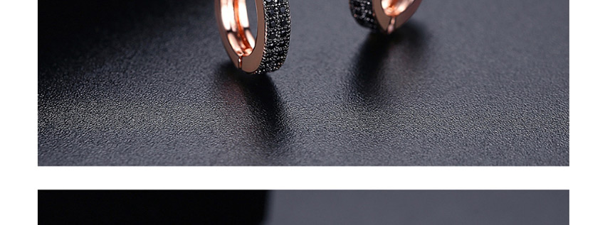 Fashion Red Zirconium Double Row Copper Inlaid Zircon Earrings,Clip & Cuff Earrings