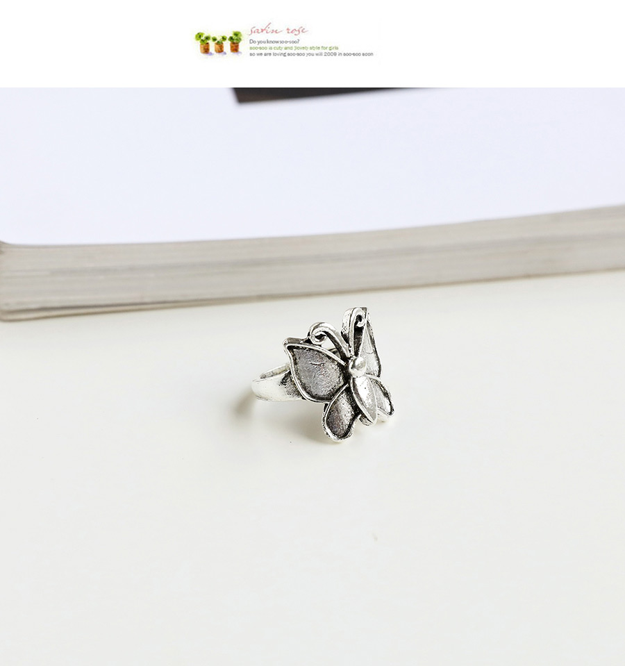 Fashion Silver Alloy Butterfly Elephant Ring Set,Rings Set