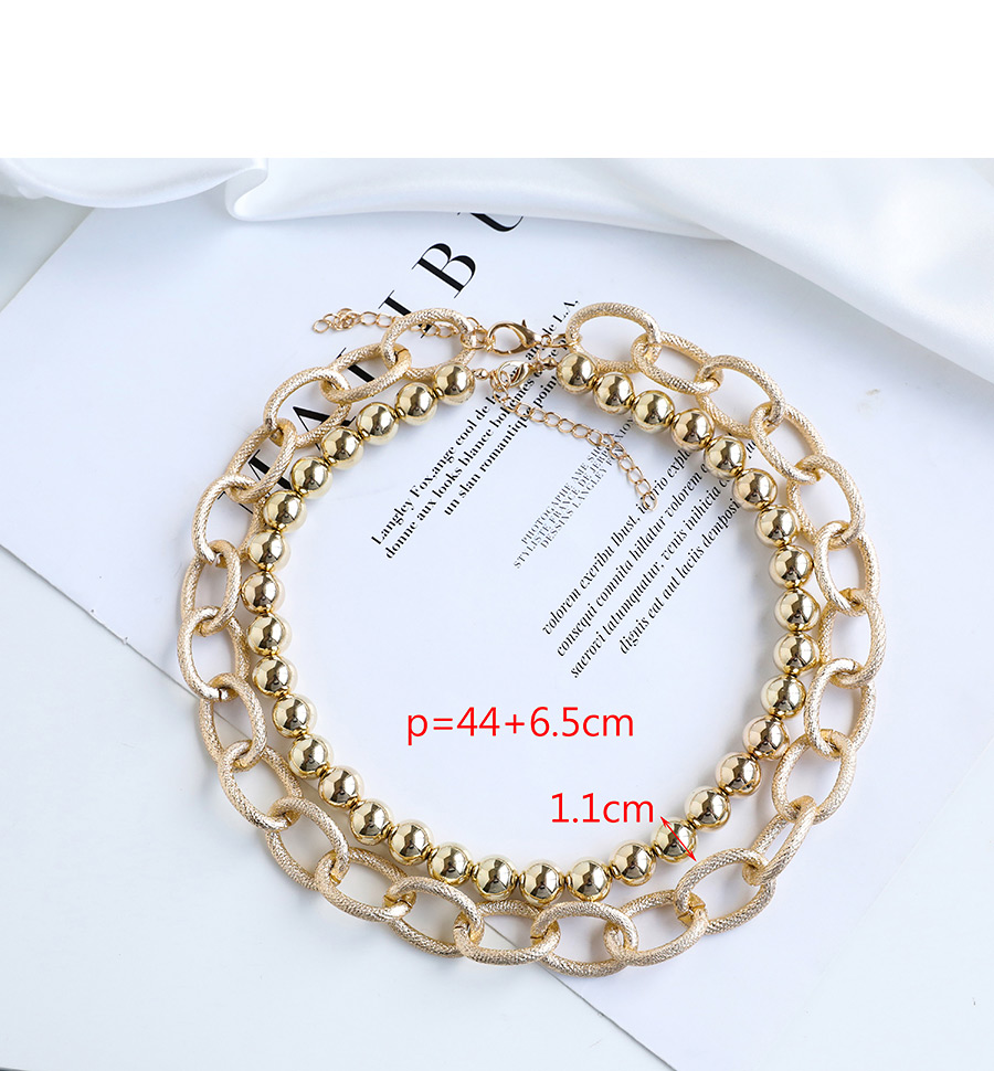 Fashion Golden Alloy Chain Resin Bead Necklace Set,Jewelry Sets