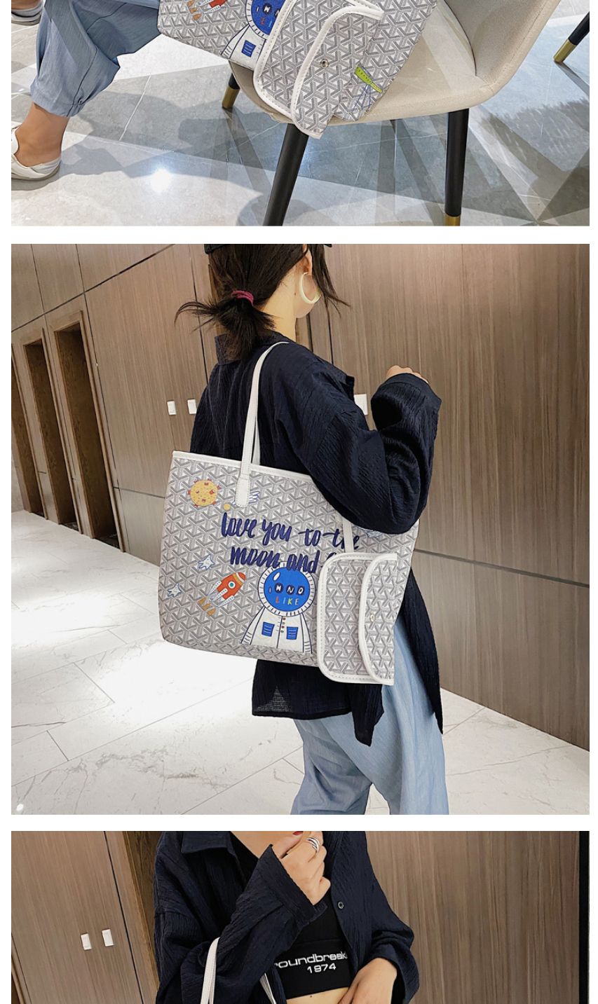 Fashion White Sprayed Letter Large Capacity Shoulder Bag,Handbags