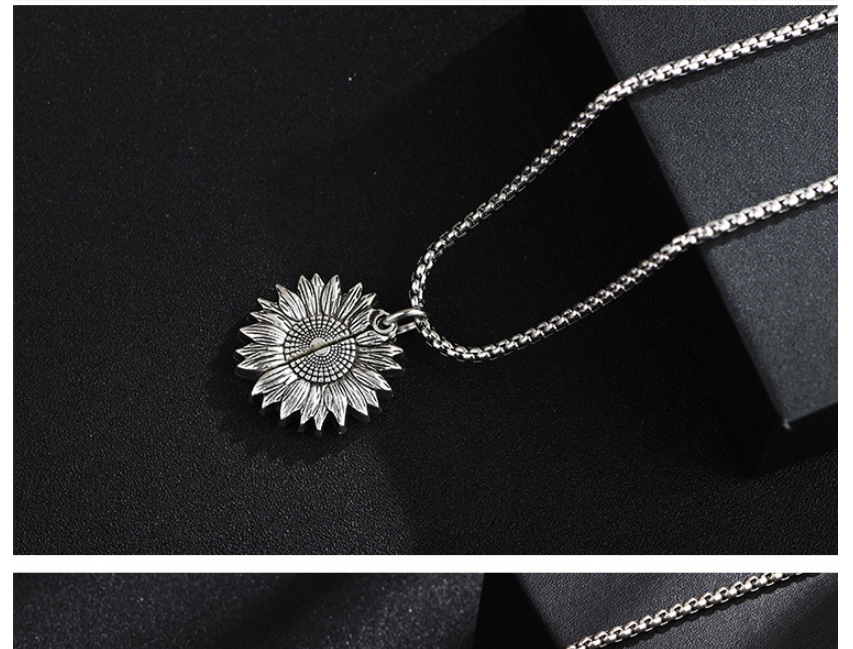 Fashion Golden Sunflower Openable Pendant Necklace,Pendants
