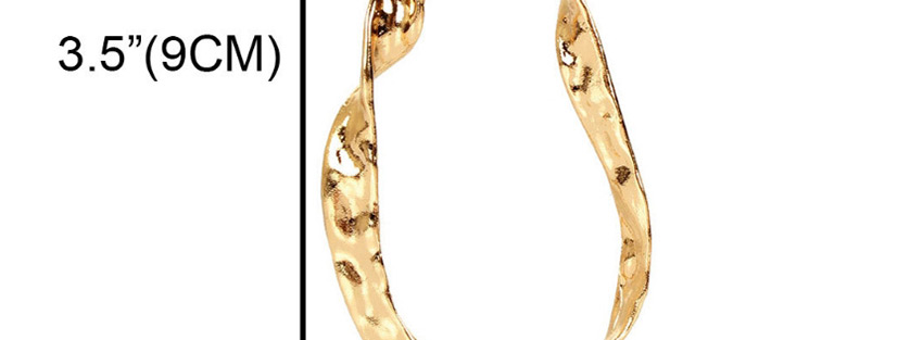 Fashion Golden Alloy Irregular Spiral Geometric Earrings,Drop Earrings
